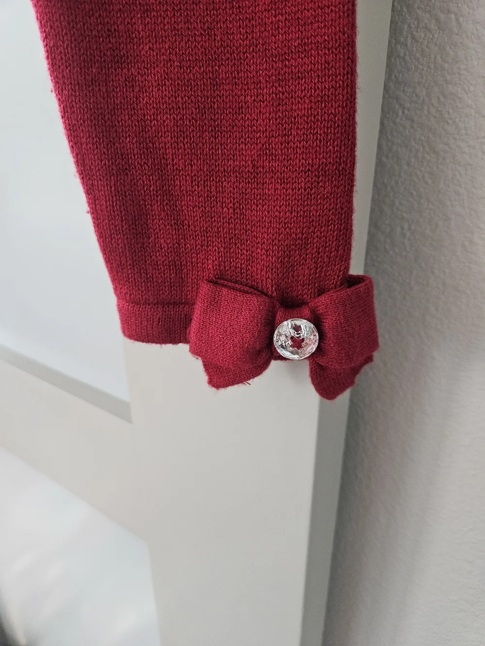 Gymboree Red Ruffle Collar Cropped Cardigan
